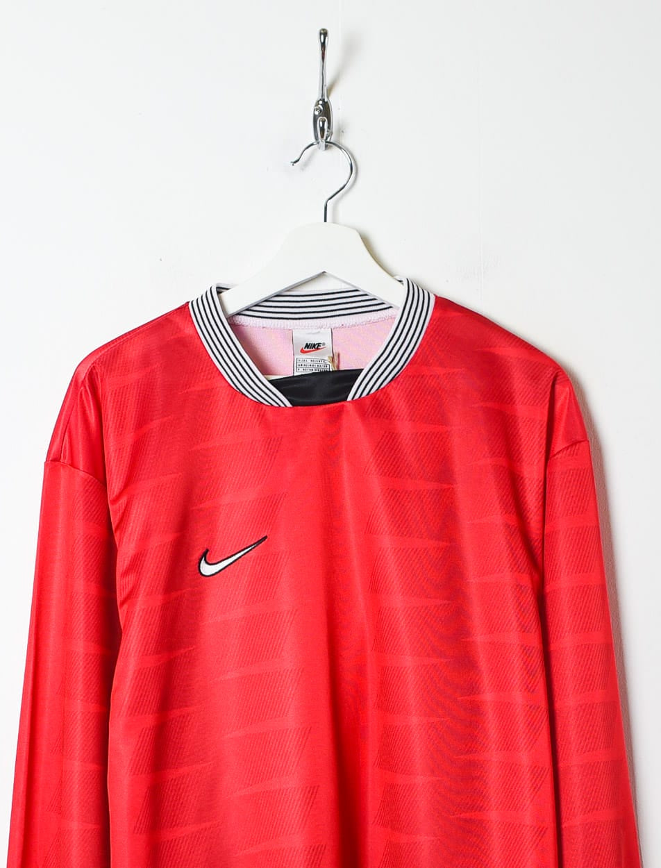 Red Nike Team Long Sleeved Football Shirt - Large
