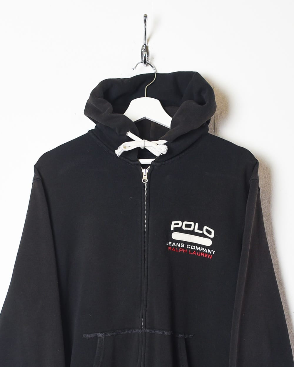 Black Polo Jeans Ralph Lauren Zip-Through Hoodie - Medium