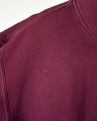 Maroon Reebok 1/4 Zip Sweatshirt - Large