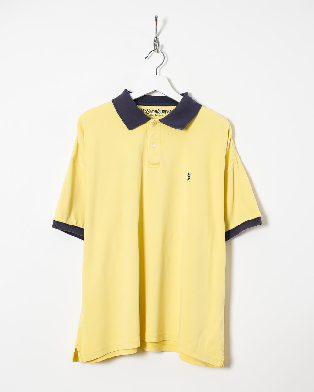 Yellow Yves Saint Laurent Polo Shirt - Large