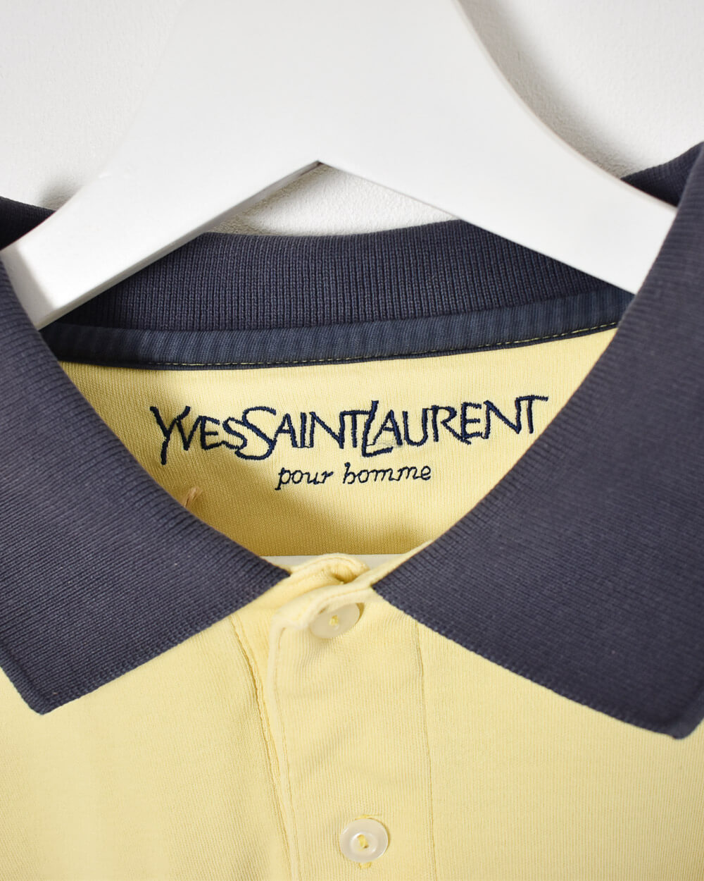 Yellow Yves Saint Laurent Polo Shirt - Large