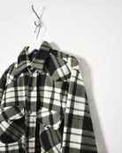 Khaki Vintage Checked Fleece Shirt - Large