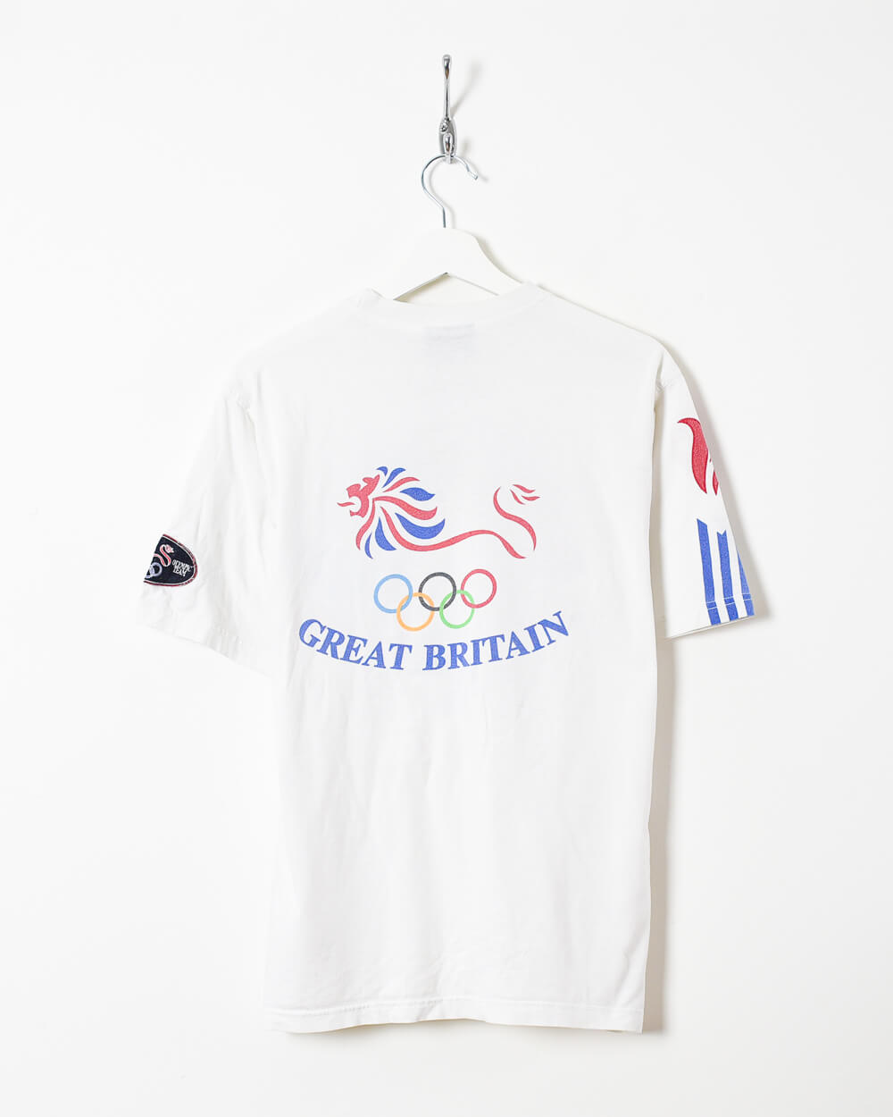 White Adidas Great Britain Olympics T-Shirt - Small