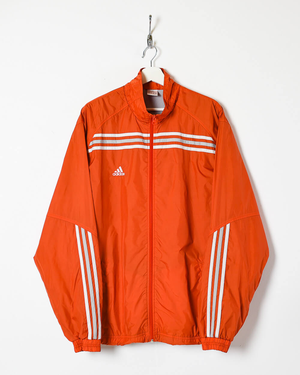 opgroeien gebrek barbecue Vintage 00s Nylon Striped Orange Adidas Windbreaker Jacket - Large– Domno  Vintage
