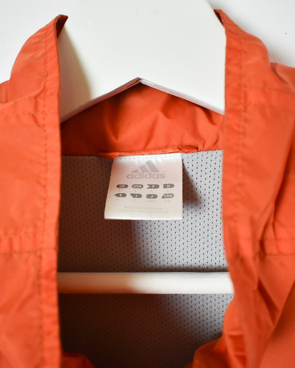 Orange Adidas Windbreaker Jacket - Large