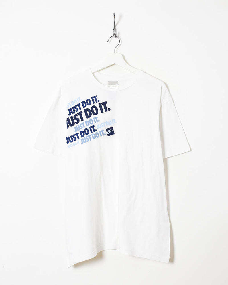 White Nike Just Do It T-Shirt - X-Large