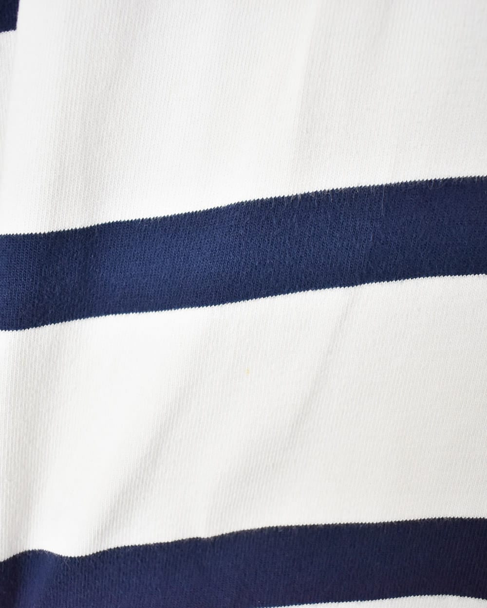 White Polo Ralph Lauren Striped Rugby Shirt - Small