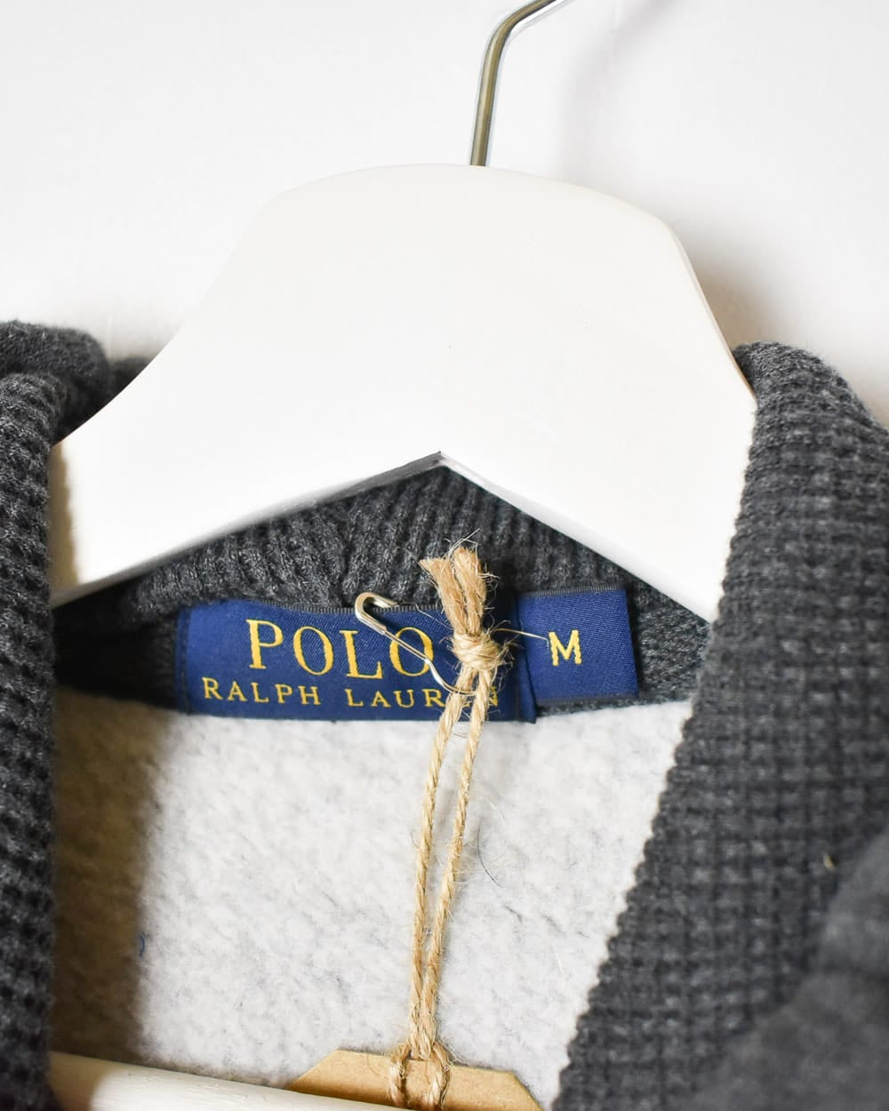Grey Polo Ralph Lauren Zip-Through Hoodie - Small