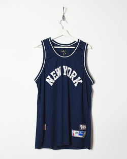 Vintage 00s Navy Stussy New York Basketball Jersey - X-Large Polyester–  Domno Vintage