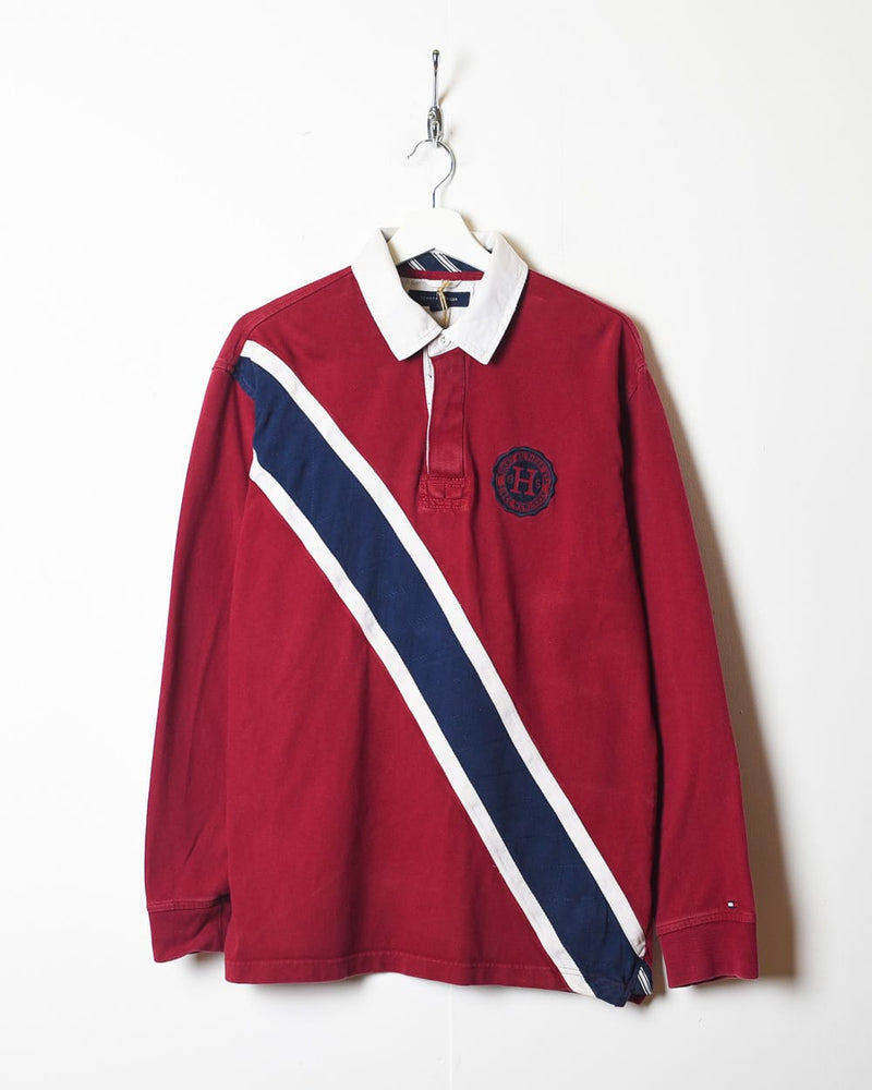 Red Tommy Hilfiger Rugby Shirt - Large