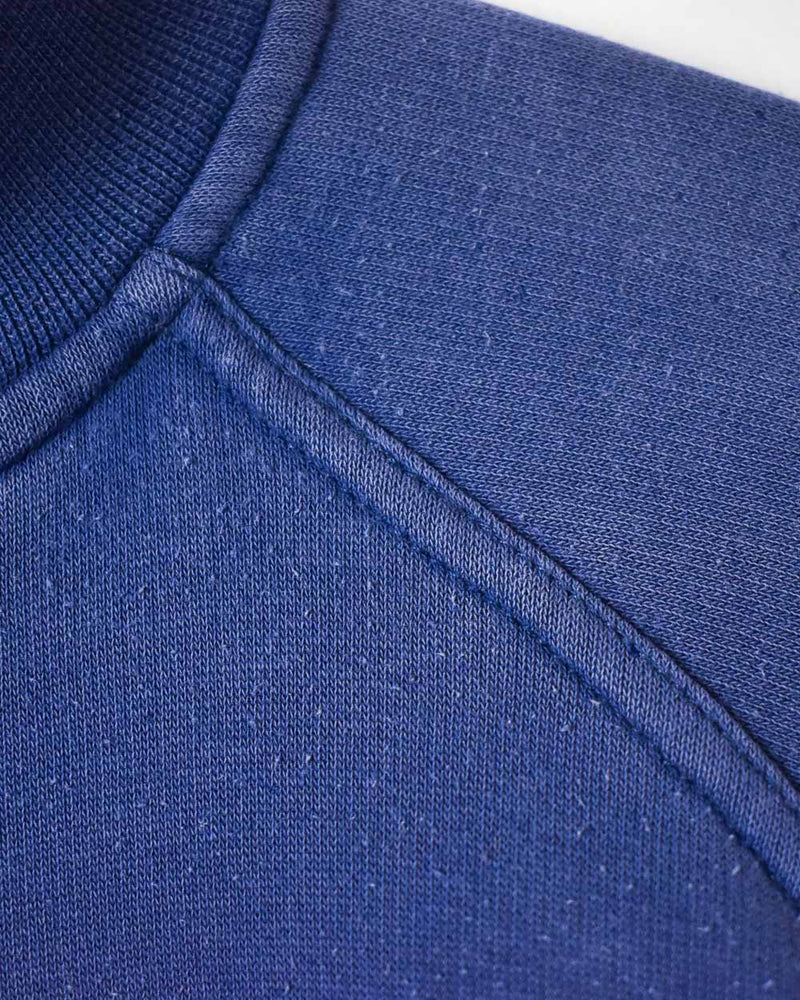Navy Adidas Kangaroo Pocket 1/4 Zip Sweatshirt - Large