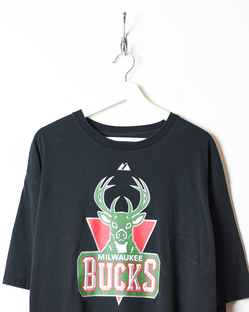 Vintage 00s Black Majestic Milwaukee Bucks T-Shirt - XX-Large Cotton– Domno  Vintage