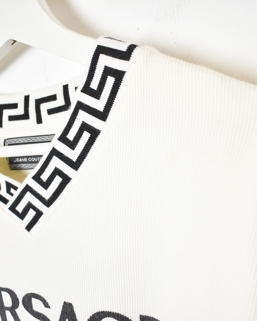 Neutral Versace Jeans Couture V-Neck Sweatshirt - Small