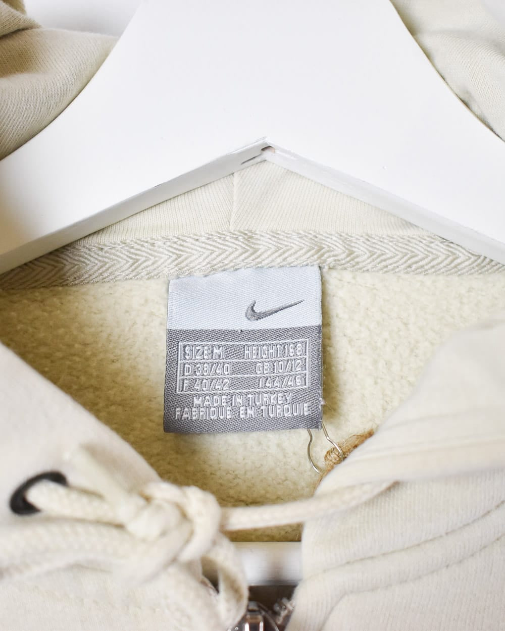 Neutral Nike Zip-Through Hoodie - Small Woman's