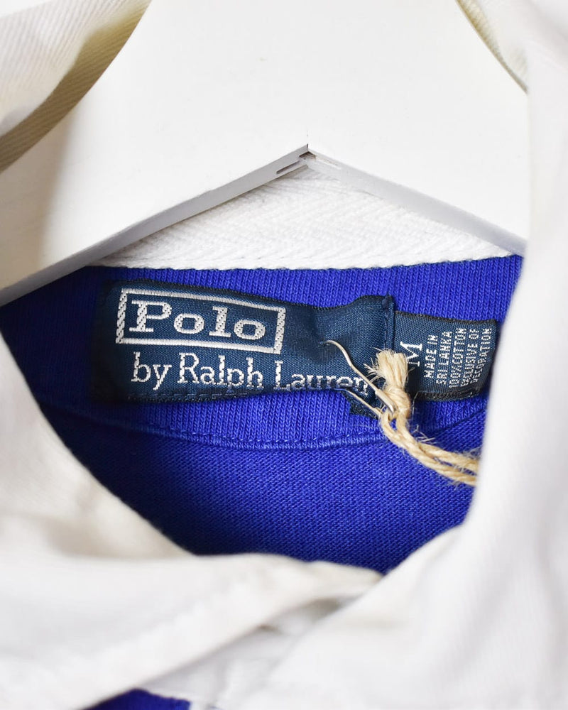 Blue Polo Ralph Lauren Striped Rugby Shirt - Medium