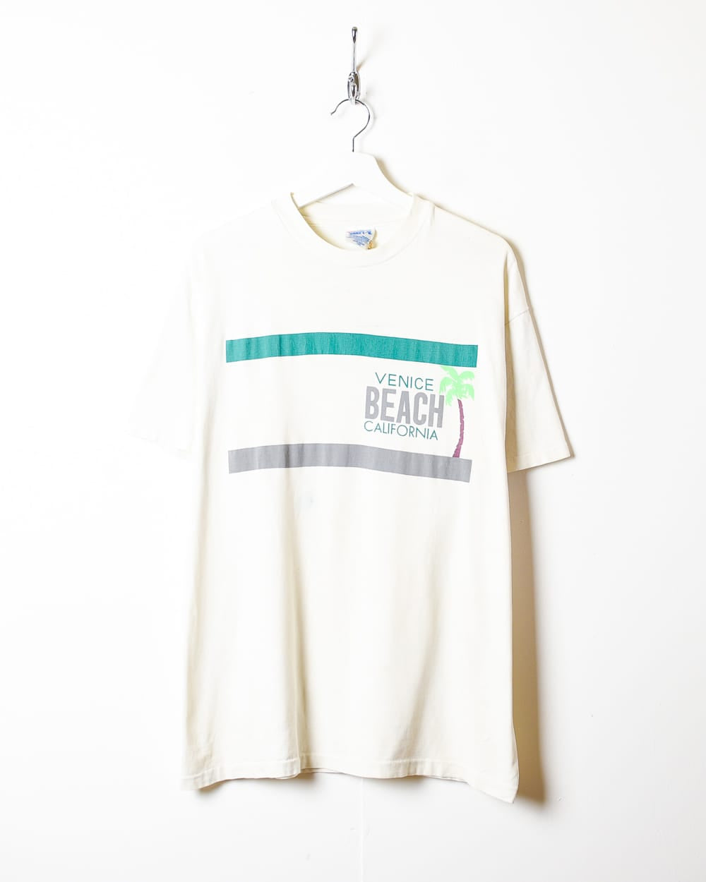 Vintage 90s White Venice Beach California Single Stitch T-Shirt image
