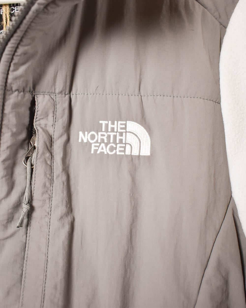 White The North Face Zip-Through Denali Fleece - Medium Women's