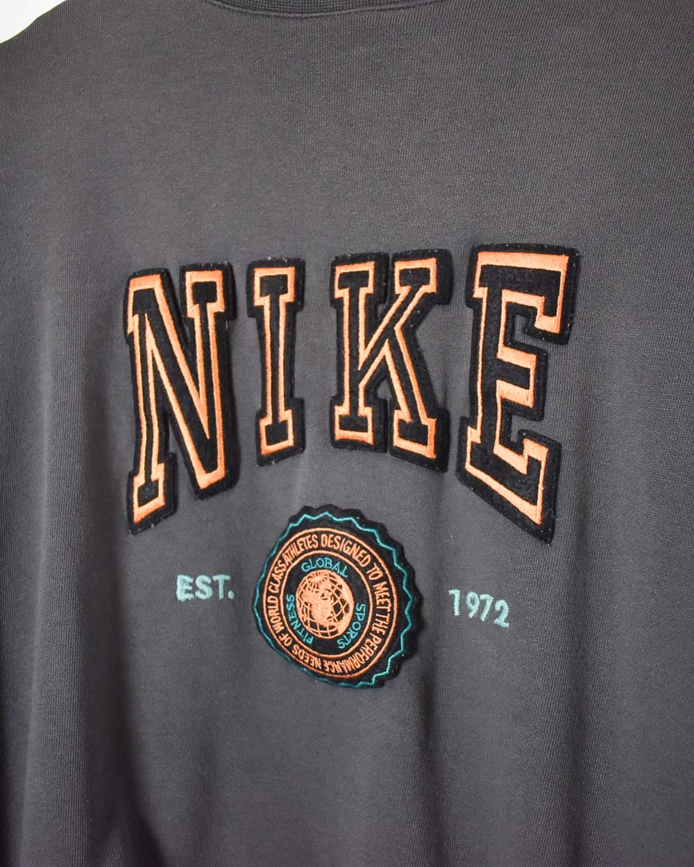 Grey Nike Mock Neck Est 1972 Sweatshirt - Small