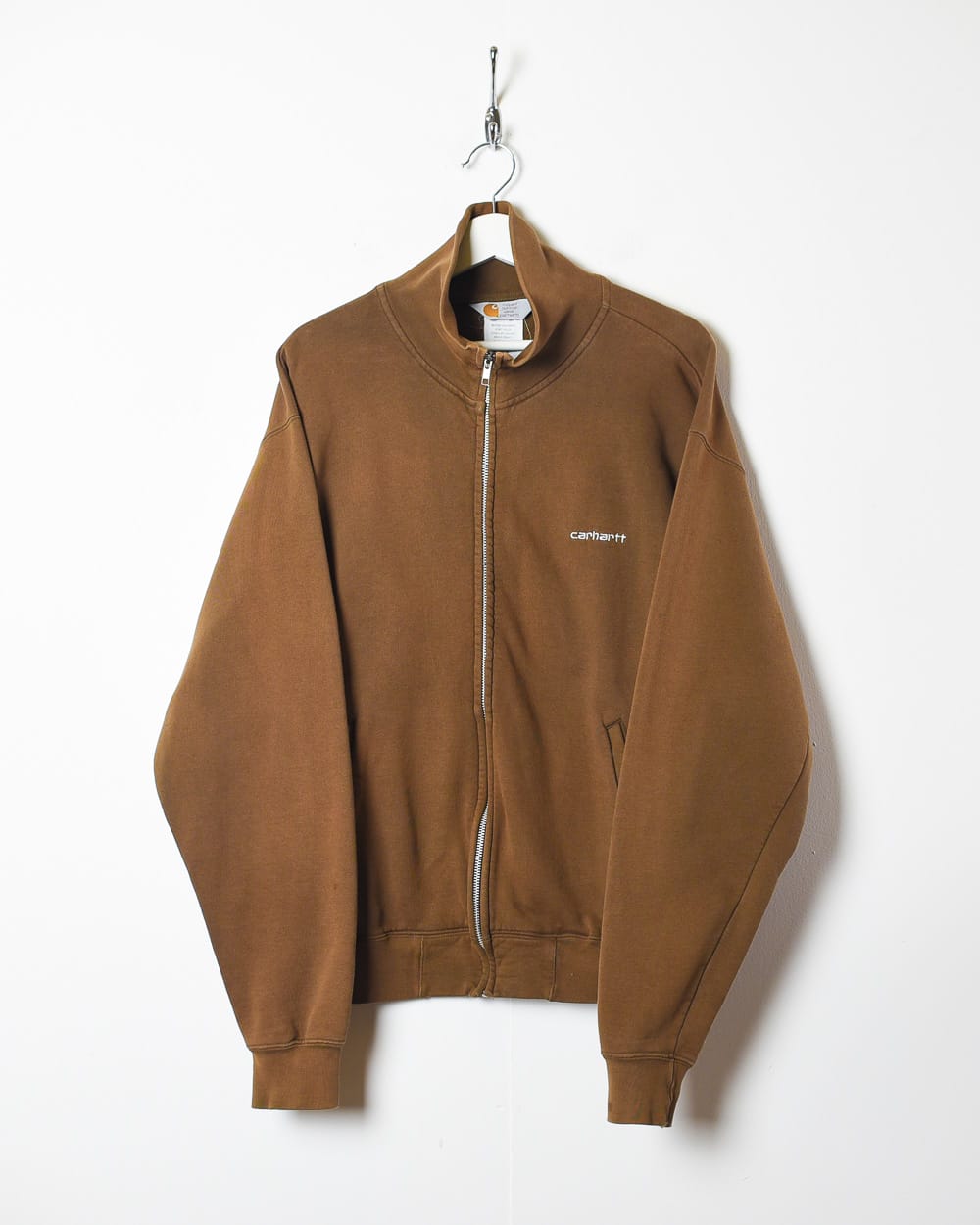 Brown Carhartt Zip-Through Sweatshirt - Large