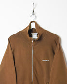Brown Carhartt Zip-Through Sweatshirt - Large