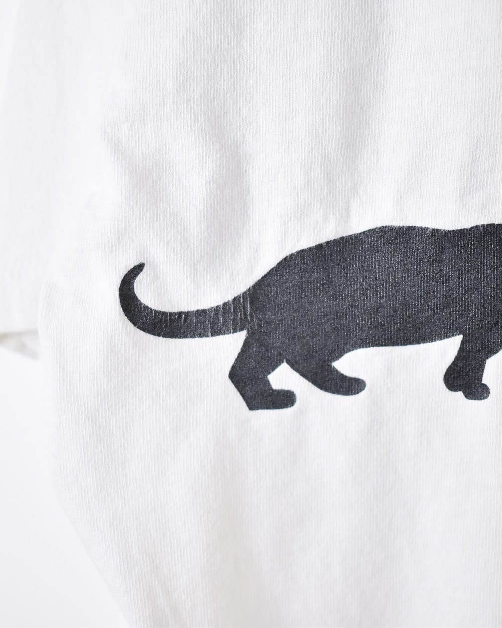 White Cat Single Stitch T-Shirt - Large