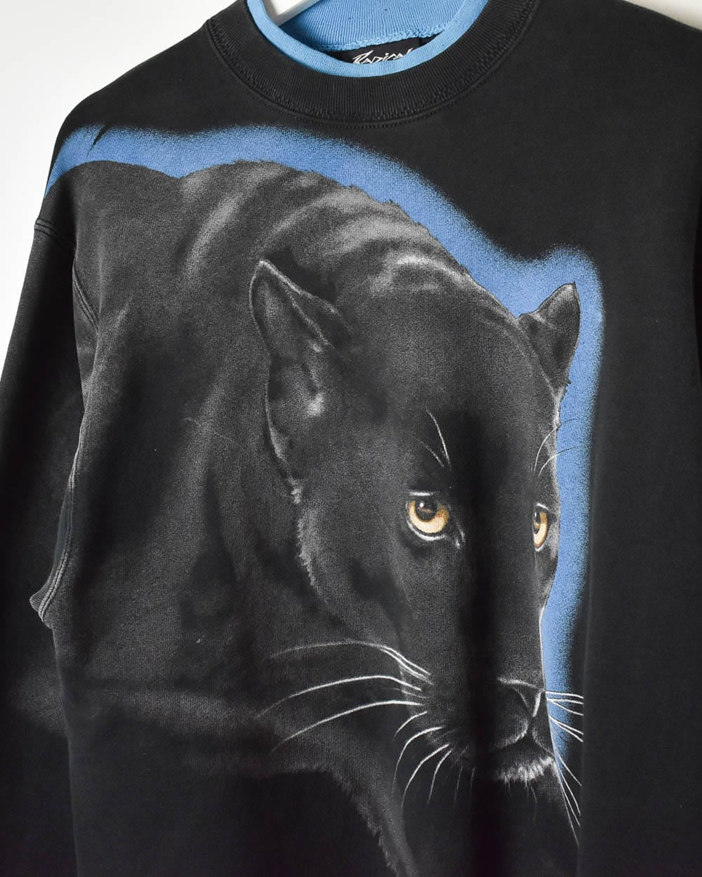 Black Radical Nature Panther Double Neck Sweatshirt - Small