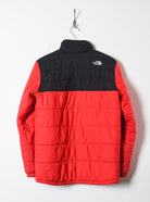 Grey The North Face Reversible Sherpa Fleece Lined Puffer Jacket - Small
