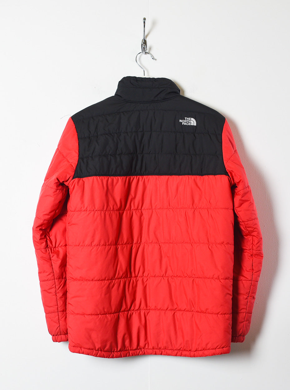 Grey The North Face Reversible Sherpa Fleece Lined Puffer Jacket - Small