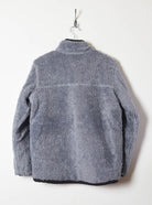 Grey The North Face Reversible Sherpa Fleece Lined Puffer Jacket - Small