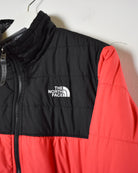 Grey The North Face Reversible Sherpa Fleece Lined Puffer Jacket - Small