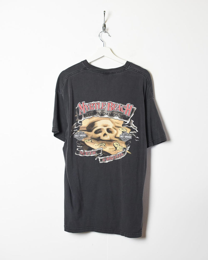 Atlanta Braves Harley Davidson Skull Shirt - High-Quality Printed Brand