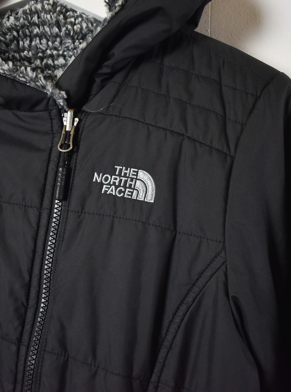 Grey The North Face Women's Reversible Fleece Lined Padded Jacket - Medium women's