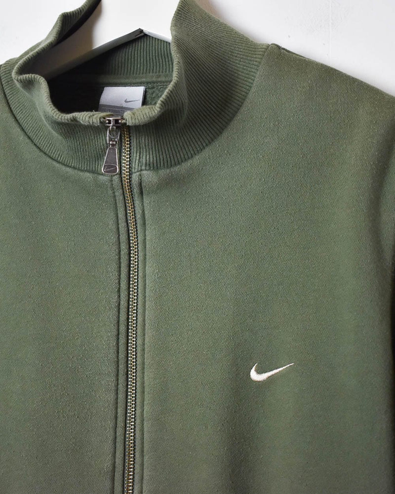 Khaki Nike Zip-Through Sweatshirt - Small