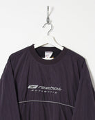 Grey Reebok Fleece Lined Pullover Windbreaker Jacket - X-Large