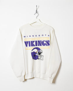 Vintage 90s Cotton Mix White Champion Minnesota Vikings Sweatshirt