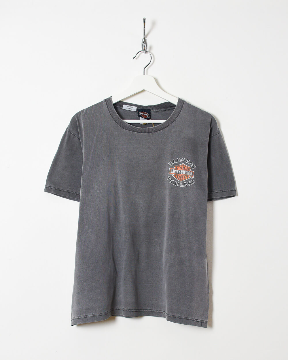 Hollister Gray Marl Two Tone Printed Cotton Round Neck Short Sleeve T-Shirt  Size