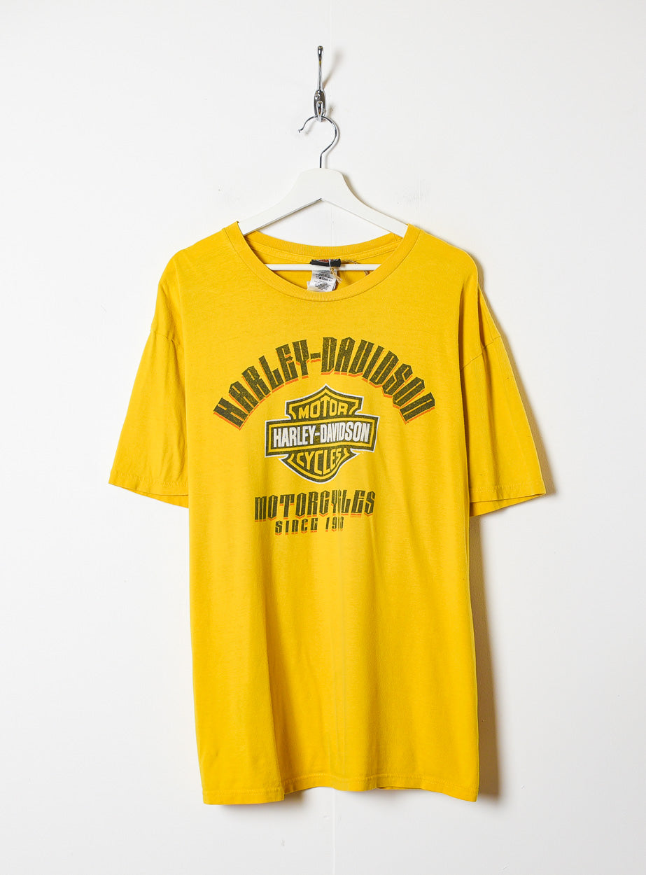 Yellow Harley Davidson T-Shirt - X-Large