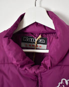 Purple Kappa Women's Puffer Jacket - Large