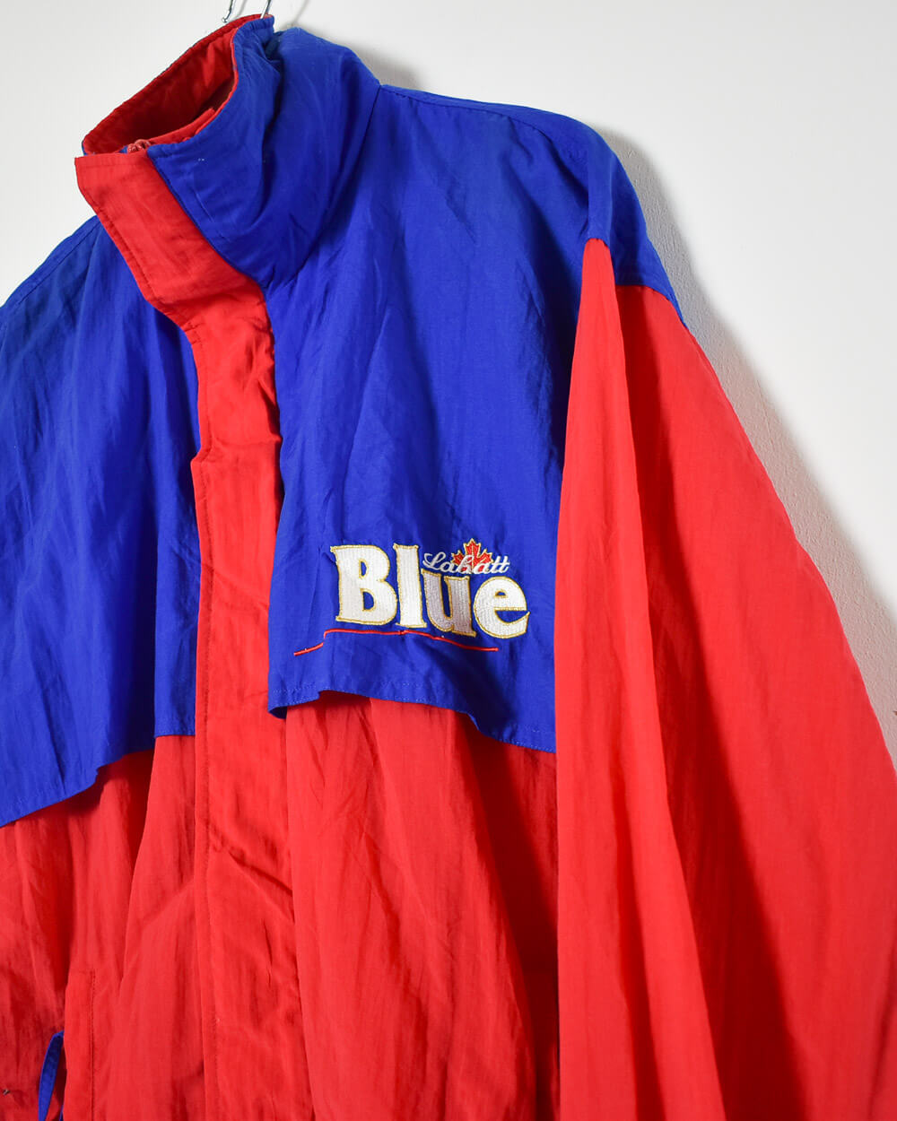 Blue Labatt Blue Windbreaker Jacket - Large