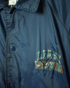 Navy Logo 7 NFL Miami Dolphins Coach Jacket - X-Large