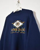 Navy Logo Athletic Notre Dame University Fightin' Irish Sweatshirt - X-Large