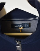 Navy Nautica 1/4 Zip Sweatshirt - X-Large