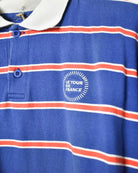 Blue Nike Le Tour De France Striped Polo Shirt - Large