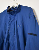 Blue Nike 1/2 Zip Windbreaker Jacket - X-Large