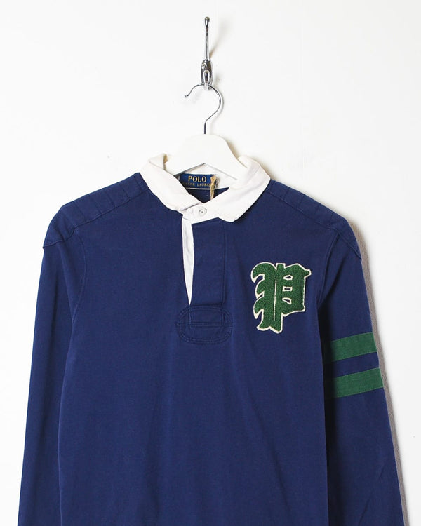 Navy Polo Ralph Lauren Rugby Shirt - X-Small