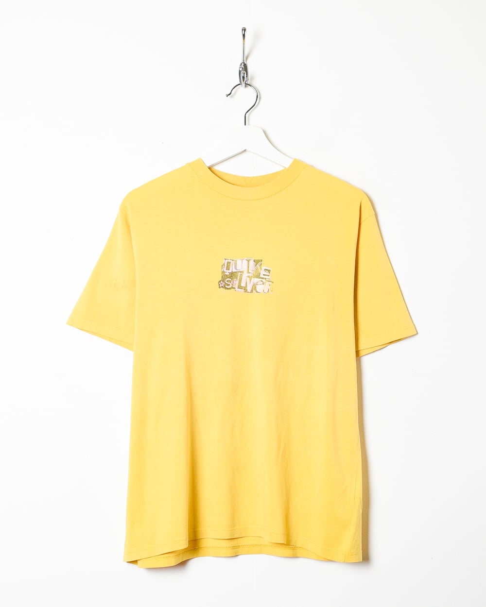 Yellow Quiksilver Graphic T-Shirt - Small