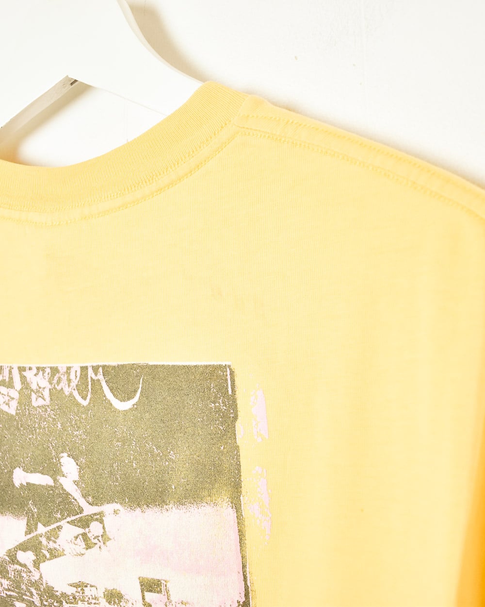 Yellow Quiksilver Graphic T-Shirt - Small