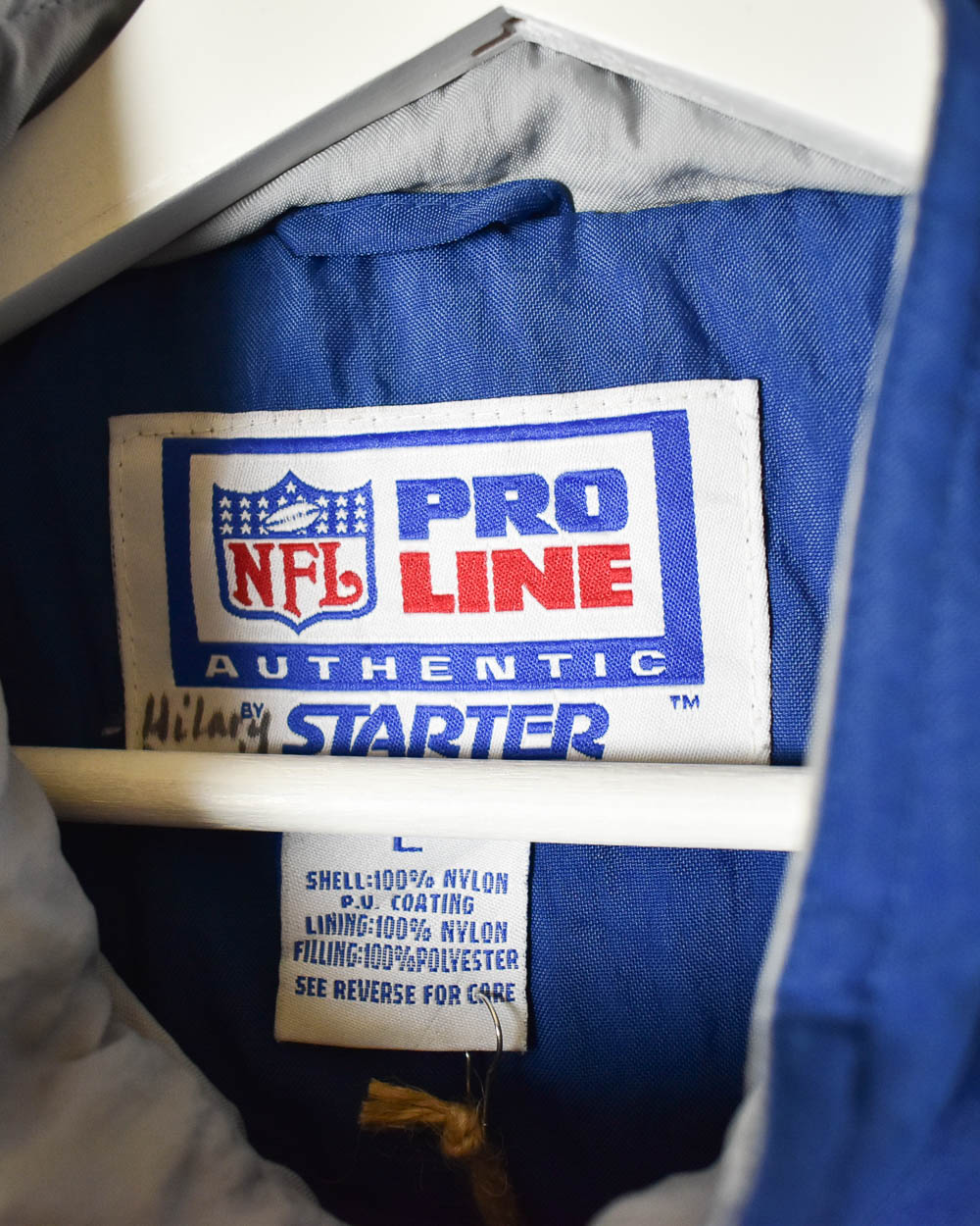 Vintage 90s Navy Starter X NFL Dallas Cowboys 1/4 Zip Hooded 
