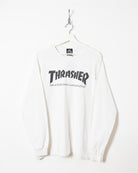 White Thrasher Skateboard Magazine Long Sleeved T-Shirt  - Large