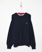 Navy Tommy Hilfiger Knitted Sweatshirt - X-Large
